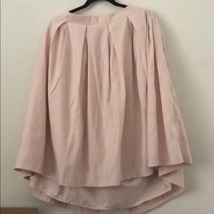 Long pink tulle skirt